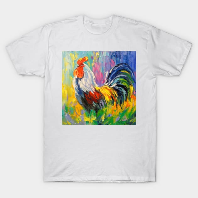 Rooster T-Shirt by OLHADARCHUKART